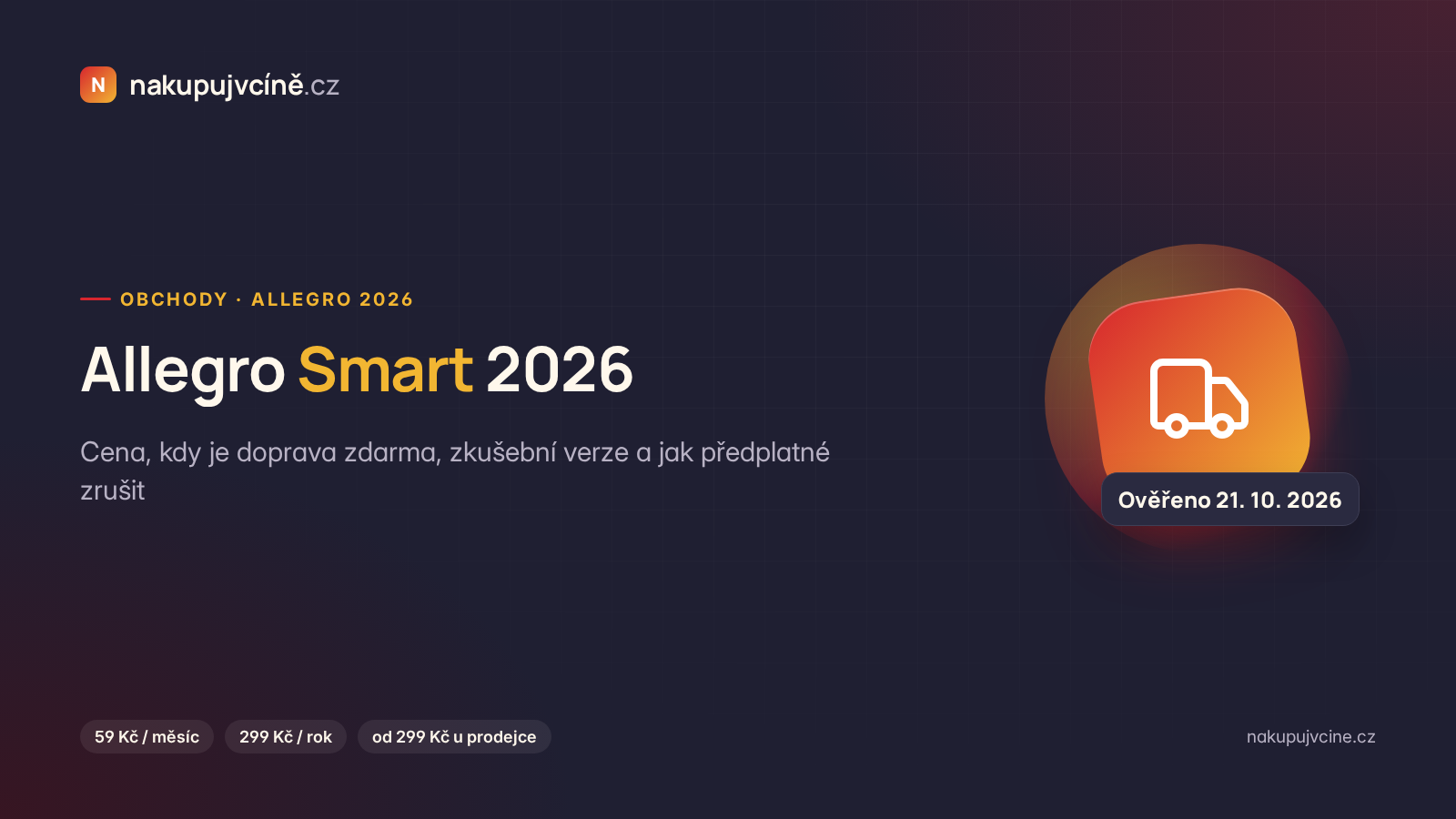 Allegro Smart 2026 – cena, podmínky dopravy zdarma a zrušení předplatného