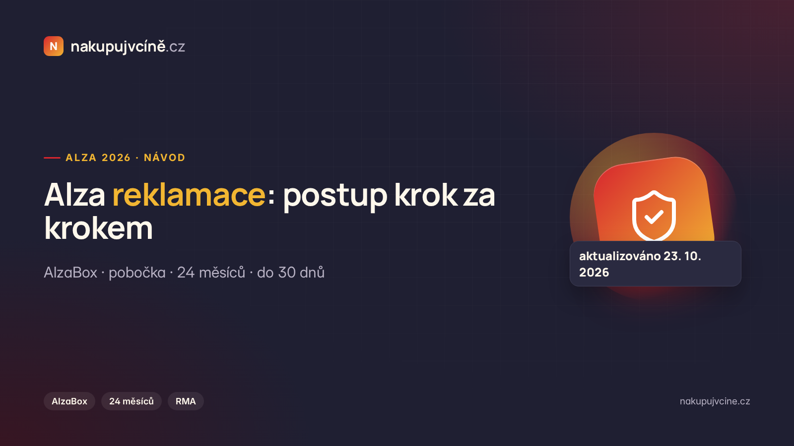 Alza reklamace 2026 – postup přes AlzaBox, pobočku a servis