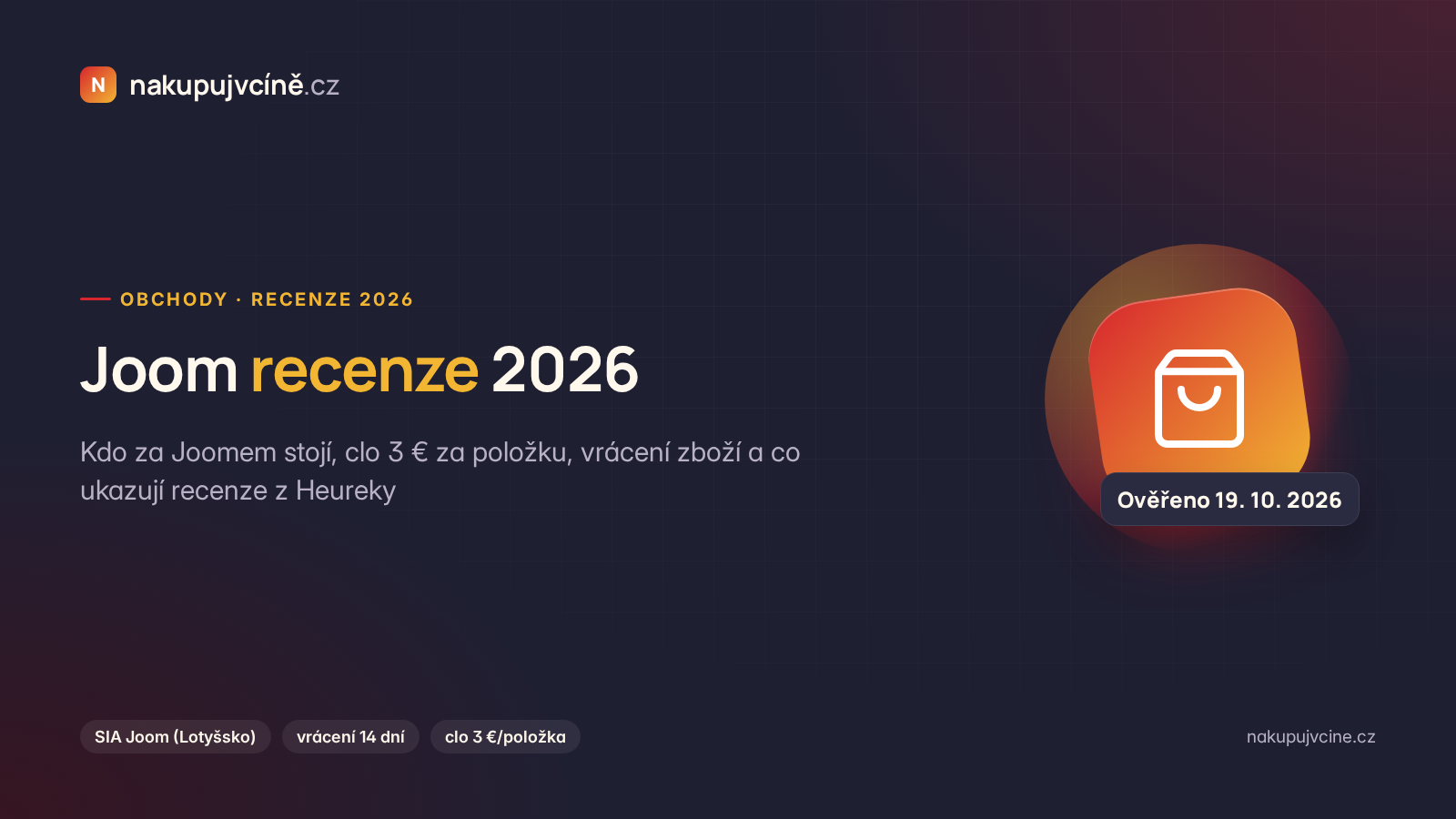 Joom recenze 2026 – kdo za Joomem stojí, clo a vrácení zboží