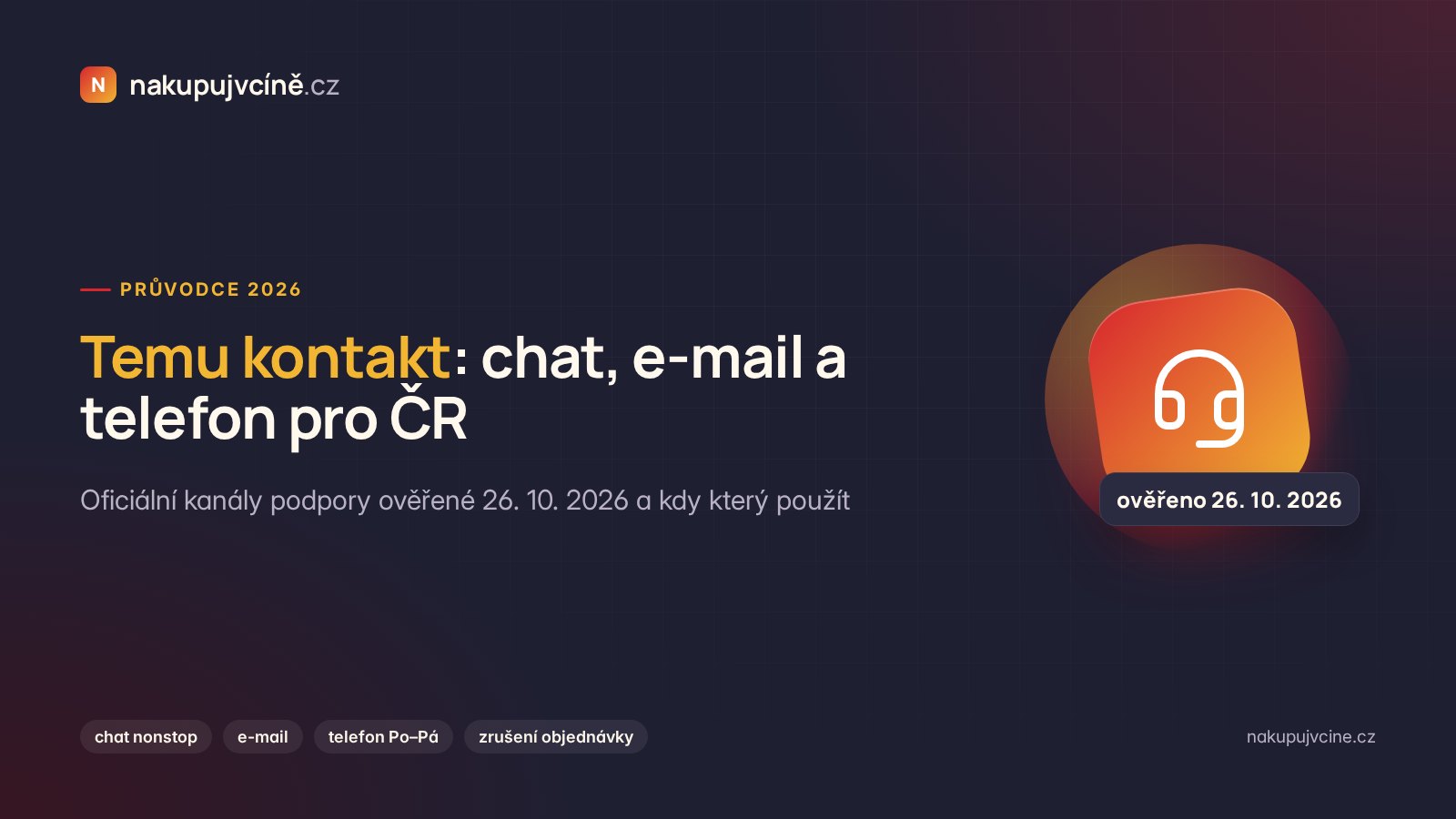 Temu kontakt 2026 – chat, e-mail a telefon zákaznické podpory pro Českou republiku