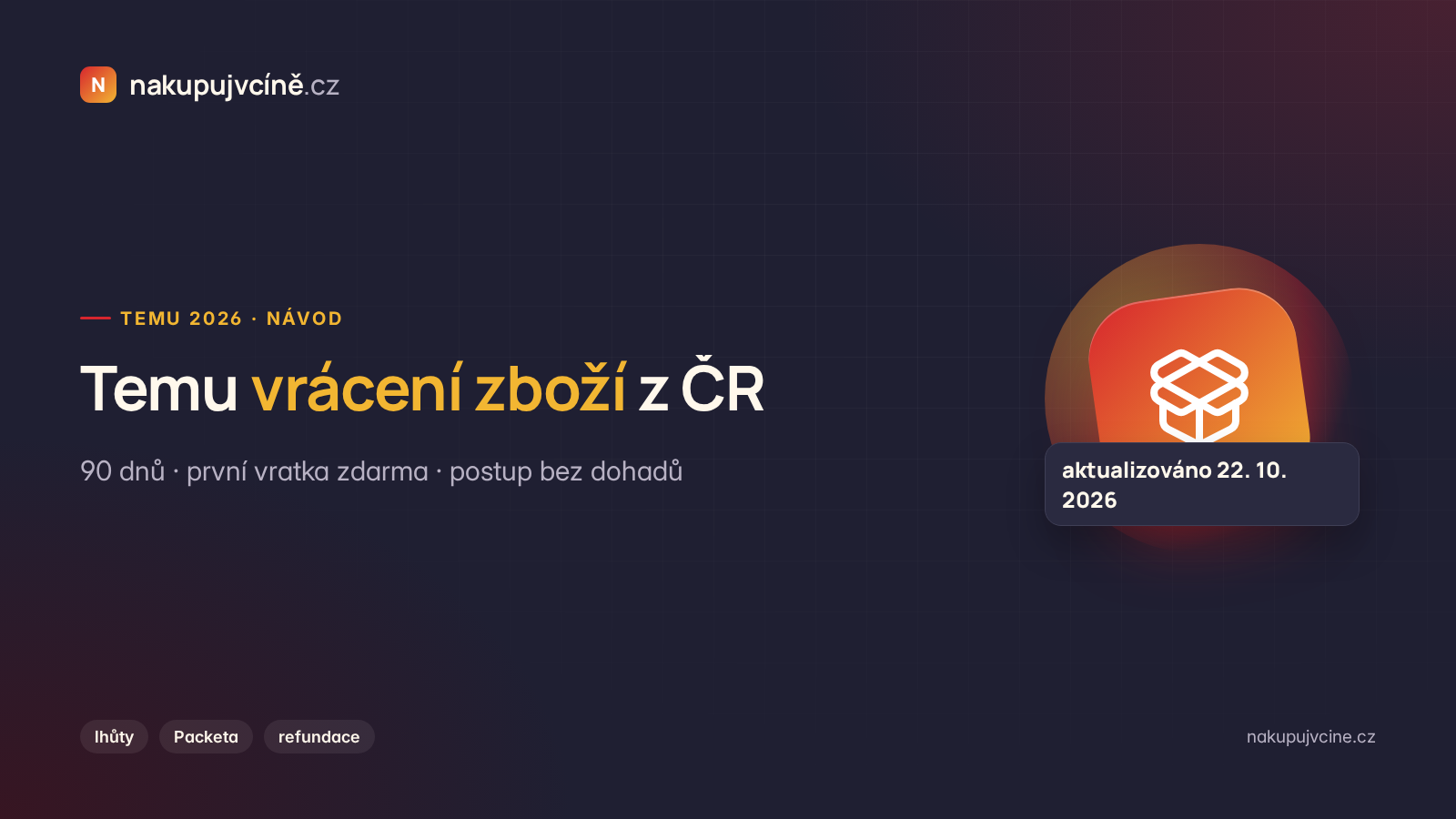 Temu vrácení zboží 2026 – jak vrátit balík z ČR